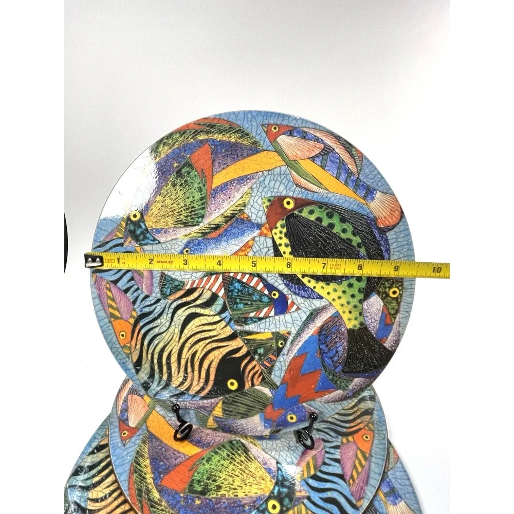 1999  Colorful Reef Fish‎ Cork Backed Hard Placemats Coasters 9 2/4